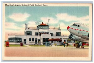 Hartford Connecticut CT  Postcard Municipal Airport Brainard Field Exterior View