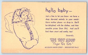 The Tot Shop Togs For Tots Bridgeport Clothes Baby Store Advertising Postal Card