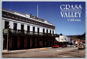 Grass Valley, California  Holbrooke Hotel  Classic Cars - Postcard