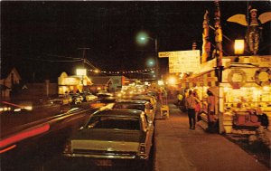 Long Beach Washington 1960-70s Postcard Amusement Center At Night Marsh's Museum