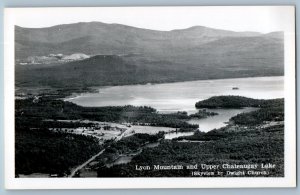 Bird's Eye View Lyon Mountain And Upper Chateaugay Lake RPPC Photo Postcard