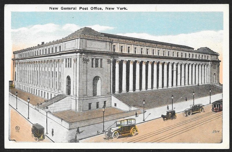 General Post Office New York New York Unused c1910s