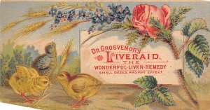 Approx. Size: 2.5 x 5 Dr. Grosvenors liver aid  Late 1800's Tradecard Non  