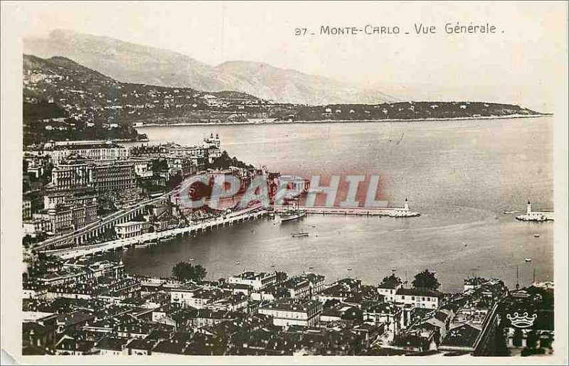 Old Postcard Monte Carlo View G�n�rale