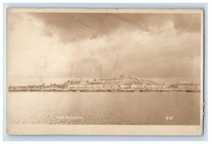 c1920's Sea View Cartagena Columbia RPPC Photo Unposted Vintage Postcard 