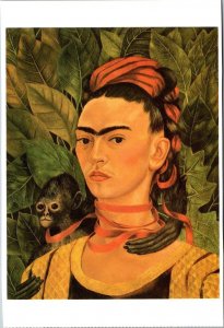 Painting Frida Kahlo Self Portrait With Monkey
