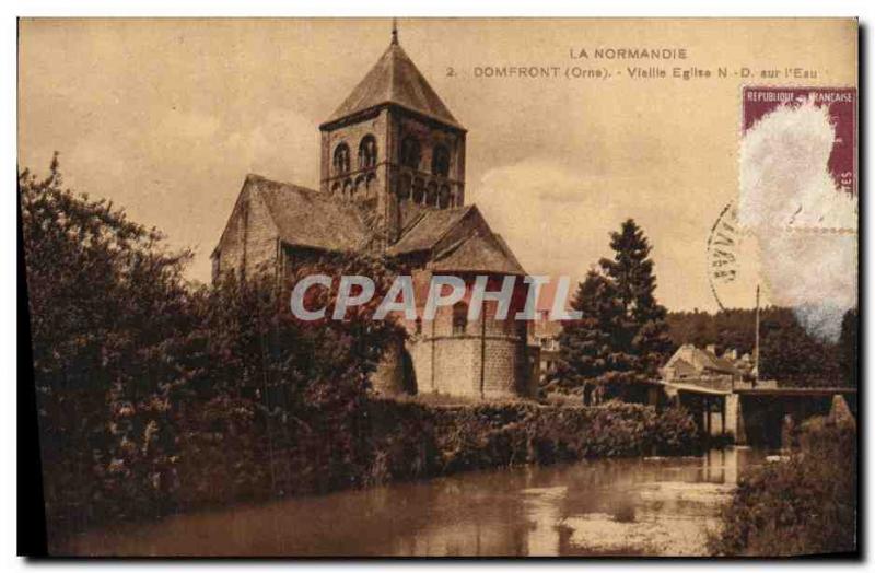 Old Postcard Domfront Old Church on W D L Water