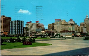 Vtg 1950s New Orleans Skyline As Seen From Civic Center Louisiana LA Postcard