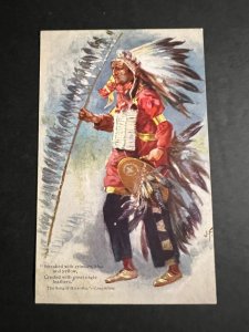 Mint Canada Postcard The Song of Hiawatha Longfellow Native American Indians