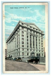 1925 Court House Atlanta Georgia GA Postage Due Stamp Posted Vintage Postcard 