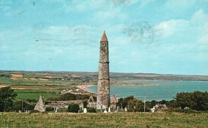 Vintage Postcard 1964 Round Tower Finest Example Of Few Remaining Towers Ireland