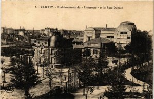 CPA CLICHY Etablissements du Printemps et le Parc Denain (413420)