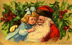 Greeting - Christmas. Santa Claus in Red Suit