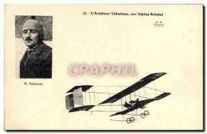 Old Postcard Jet Aviation Aviator Tabuteau on Bristol biplane