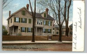 Amesbury MA Whittiers Home c1910 Postcard