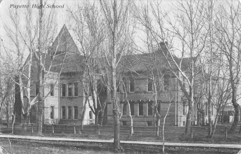 Payette Idaho High School Street View Antique Postcard K98870