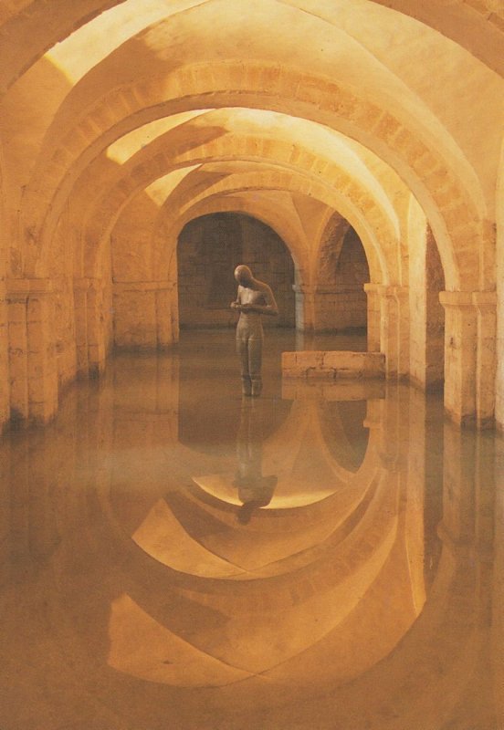 Winchester Cathedral Sound II Anthony Gormley Sculpture Postcard