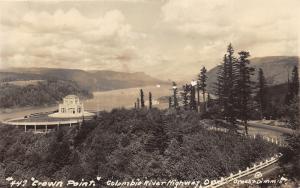 Columbia River Highway Oregon~Crown Point Vista House~Vintage RPPC-Postcard