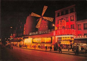 US4081 France Paris la Nuit, Le Moulin Rouge, The Moulin Rouge Mill