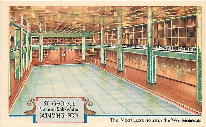 BROOKLYN, NEW YORK Hotel St. George Swimming Pool Interior postcard 9139