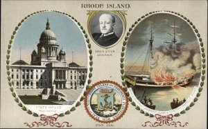 Providence Rhode Island RI State Capitol Greeting c1910s Postcard