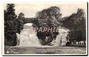 Old Postcard Belgium Coo Waterfall