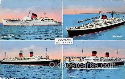 Antilles, Flandre Souvenir Du Havre Ship 1955 