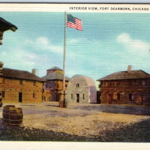 c1930s Chicago, IL World's Fair Fort Dearborn Replica Interior Linen Cabin A328