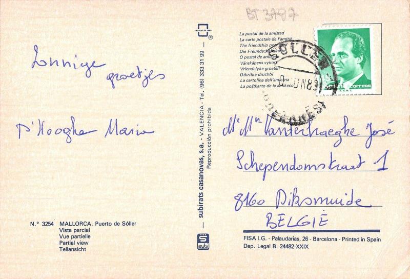 BT3797 Mallorca Puerto de Soller ship bateaux       Spain