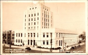 RPPC Federal Building, Long Beach CA Vintage Postcard M43