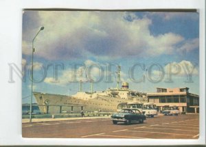 471380 USSR Latvia Riga Marine station passenger terminal German liner postcard
