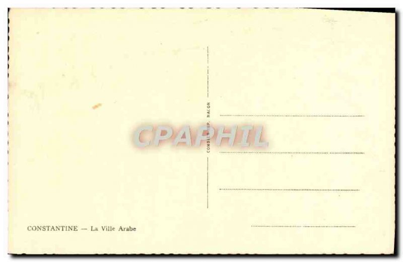Old Postcard The City Constantine Arabic