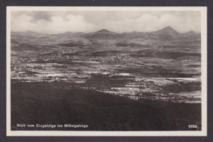 Vintage postcard Erzgebirge view from Ore Mountains to Ceske Stredohori Czechia