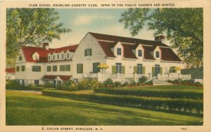 New York Syracuse E Colvin Street Club House Jubb roadside Postcard 22-3577