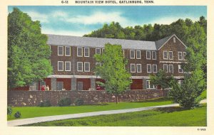 Gatlinburg Tennessee TN 1940-50s Postcard Mountain View Hotel