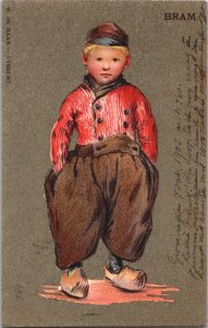 Little Dutch Boy Bram Vintage Postcard 03.64