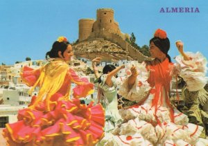 Almeria Dancing at Fortress Fashion Spain Folklore Postcard