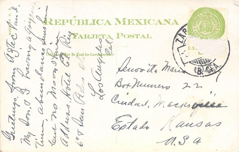 GUANAJUATO MEXICO MEXICAN CENTRAL RAILWAY ALHONDIGA DE GRANADITAS POSTCARD 1930s