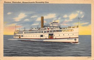 Nantucket River Steamship Nantasket, Mass USA Steamer Ship 