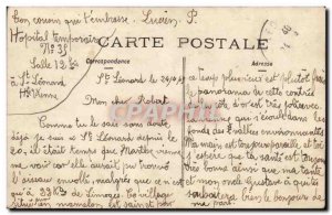 CARTE PHOTO Militaria Military Hospital Temporary St Leonard Haute Vienne Lim...