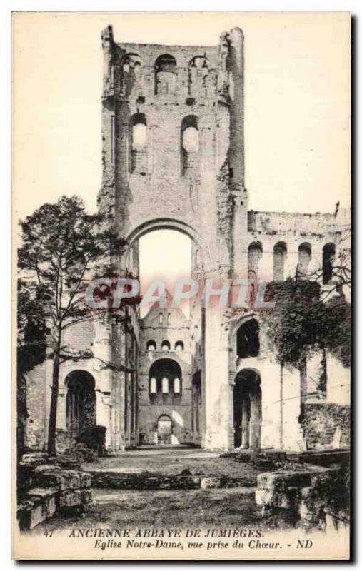 Old Postcard Jumieges Abbey of Notre Dame Church Choir for Jack