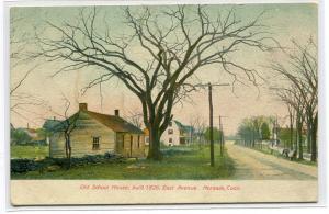 Old School House East Avenue Norwalk Connecticut 1907c postcard