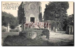 Postcard Abbey of Port Royal S and O Ruins pillar and base of the pulpit