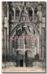 Old Postcard Cathedral of Senlis South Portal