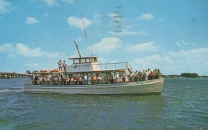 Ocean Fishing Ship At Blue Heron Docks Florida USA Postcard