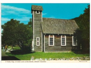 Historic Church, Three Valley Gap Ghost Town, BC, Canada, Chrome Postcard