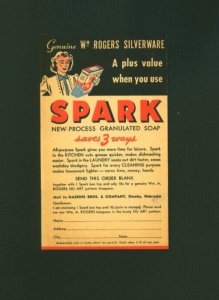 SPARK New-Process Granulated Soap Wm. Rogers Silverware Offer Vintage Paper