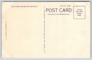 Harrisburg Pennsylvania~Market St Bridge~Night~Lamps~Moon~1940s Linen Postcard