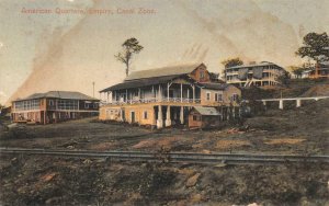 AMERICAN QUARTERS EMPIRE PANAMA CANAL ZONE POSTCARD (c. 1910)