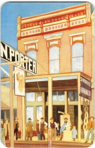 N. Porter Saddle Store Abilene, Texas Cowboys Western 1952 Vintage Postcard